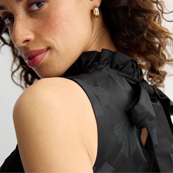 Draper James Bow Jacquard Sleeves Short Dress- Size XXL - Picture 3 of 10